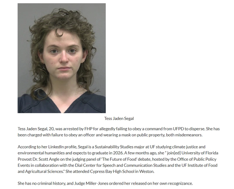 SEGAL TESS UF Arrest_#1